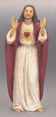 Sacred Heart of Jesus 4 inch boxed figure and holy card