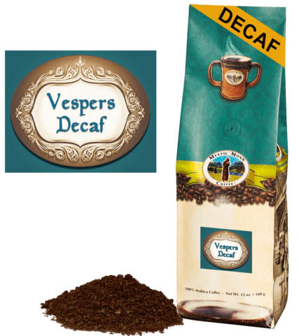Vespers Decaf Mystic Monk Ground Coffee 12oz