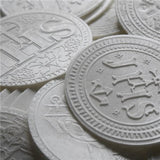 2-7/8 inch White Altar Bread with 3 Designs - 100 ct. per bag