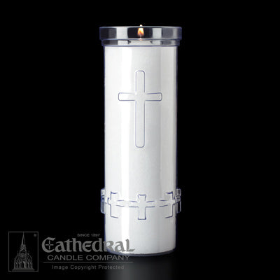 6 day Candles in Clear Unbreakable Plastic Containers