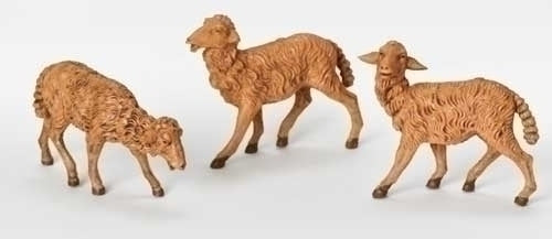 7-1/2 inch Fontanini Brown Sheep Set no. 52839
