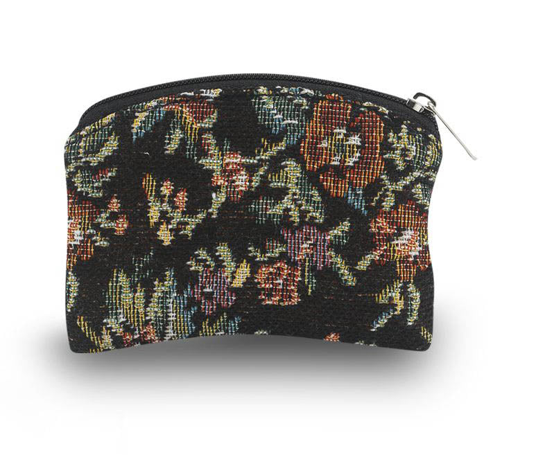 Black Brocade Rosary Case