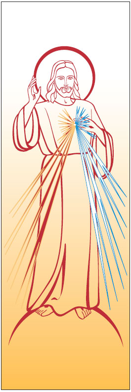 Divine Mercy Printed Banner no. 7144