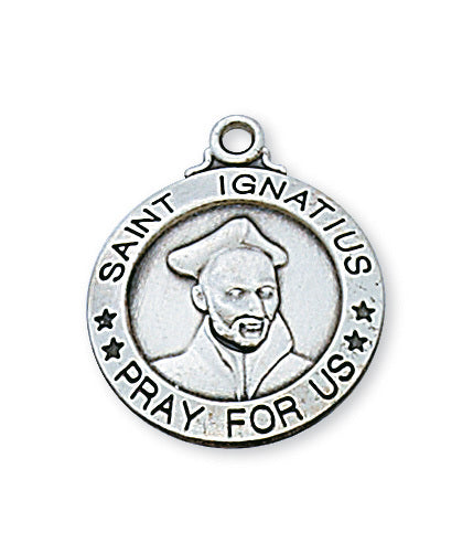 St Ignatius of Loyola Round Silver Medal  no. L600IG