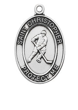 Sterling SIlver Boys Oval Hockey Medal no. L675HK