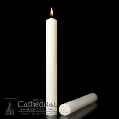 2x17 inch Beeswax Church Altar Candles 12 ct.