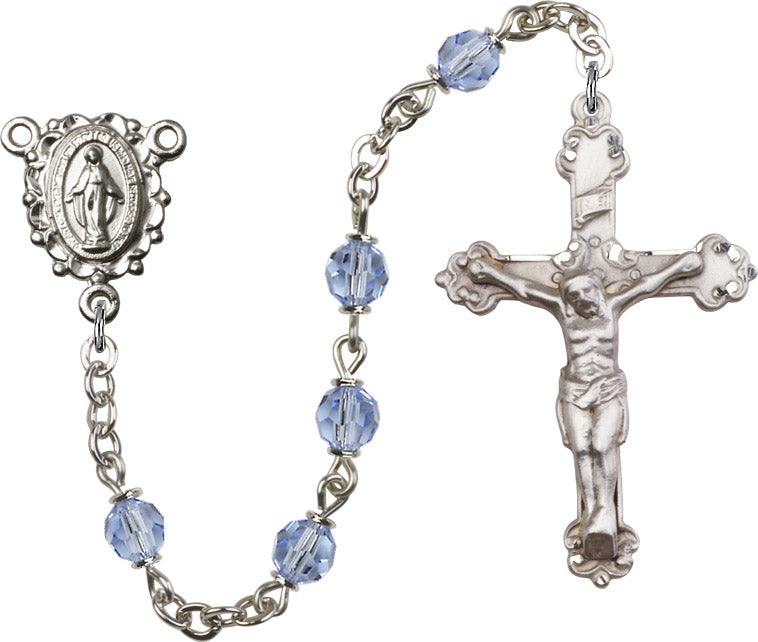 5mm Sapphire Crystal Rosary