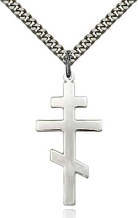 Sterling Silver St. Andrew Orthodox Crucifix Pendant  0241SS/24S