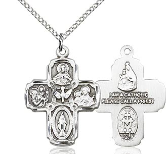 Sterling Silver 5-Way Medal 0041SS18S