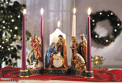 Deluxe Nativity Advent Wreath by Michael Adams