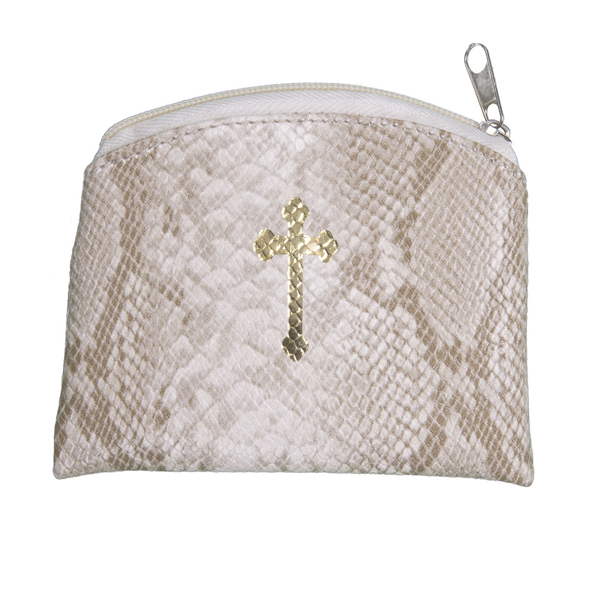 Reptile Pattern Rosary Cases 1655-Beige Color