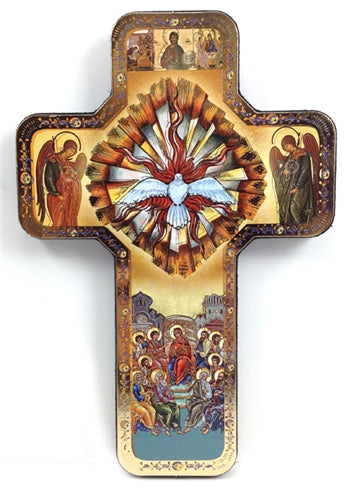 Confirmation Cross with Dove and Angels 46-707