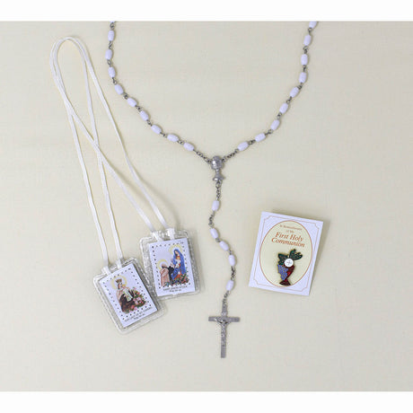 Pray Always First Mass Book Communion Set with Candle