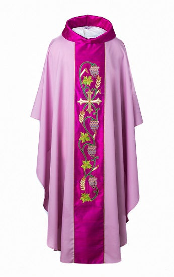 Vines & Wheat Hand Embroidered Chasuble HB135