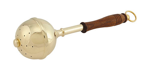 Wood & Brass Holy Water Sprinkler