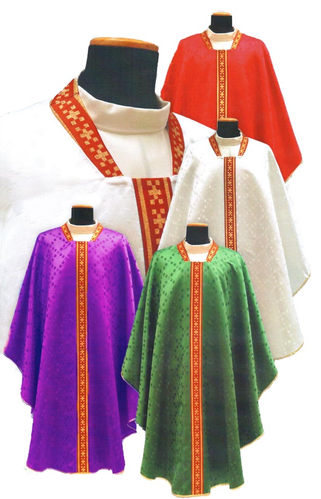 Eden Damask Fabric Chasubles  no. 497