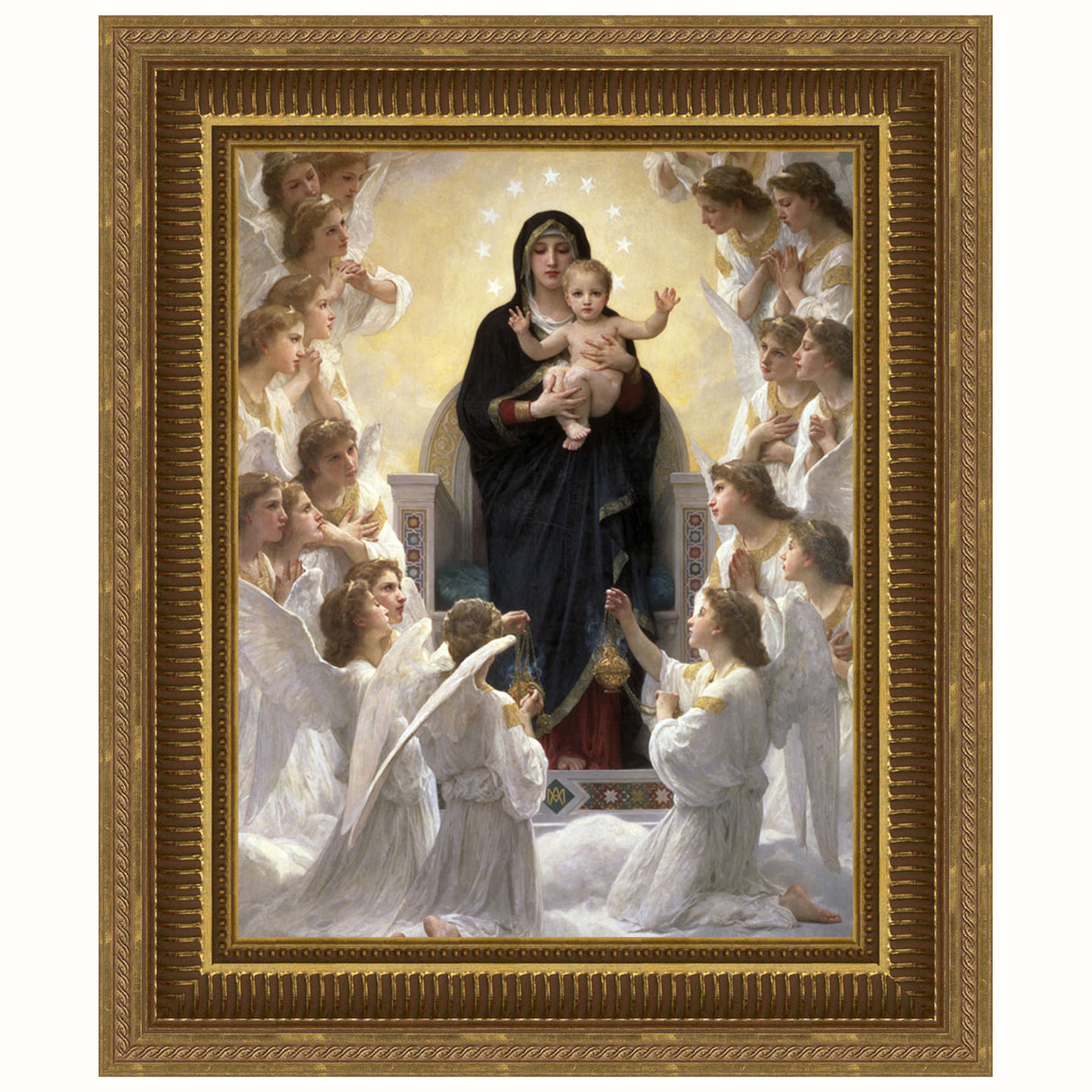 16x20 inch  Canvas of Our Lady Angels in Deluxe Frame