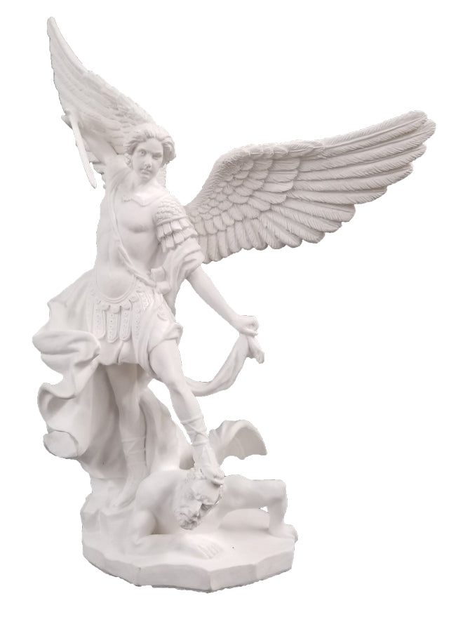 White 8 inch St Michael Statue  from the Veronese Collection