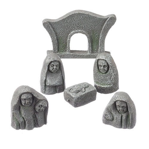 6pc. Celtic Nativity Set with Arch Stable