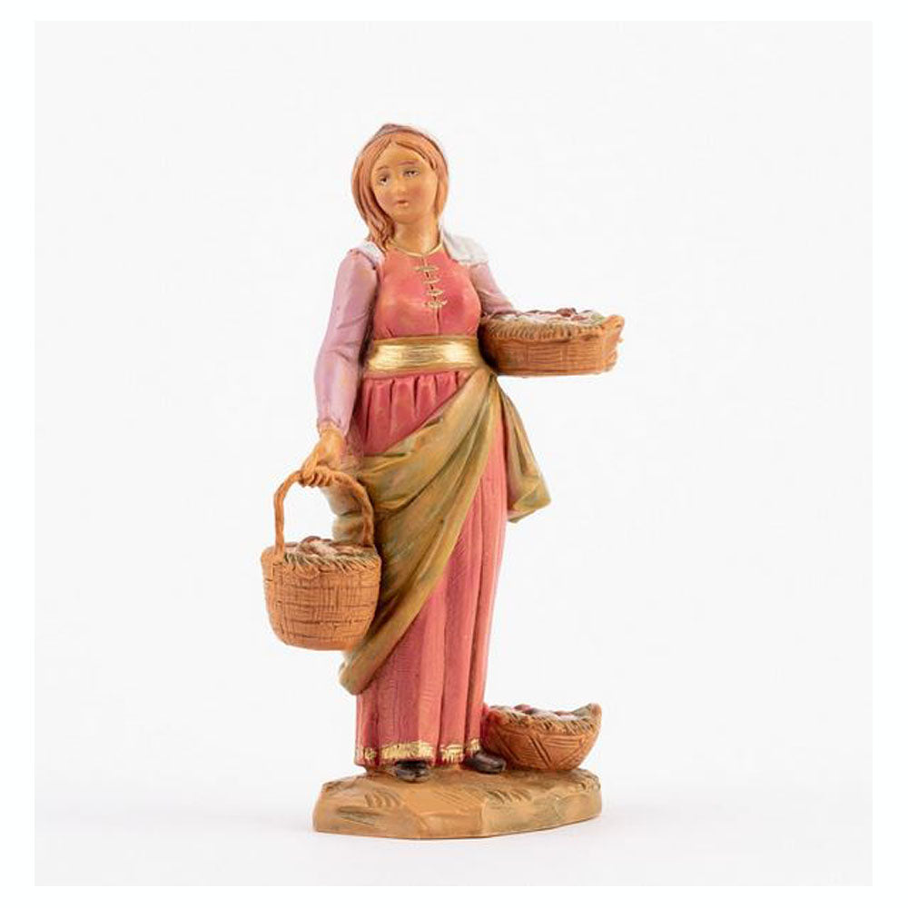 Dahlia, Lady with Mushrooms Fontanini Figure  - no. 57114