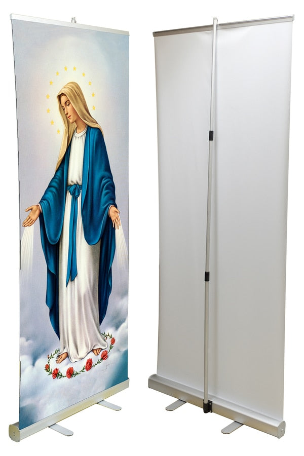 Our Lady of Grace Banner - 78x33 inch Image with Stand
