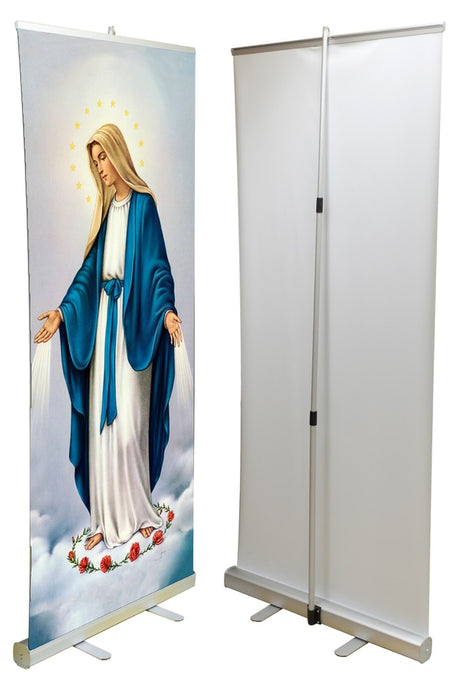Our Lady of Grace Banner - 78x33 inch Image with Stand