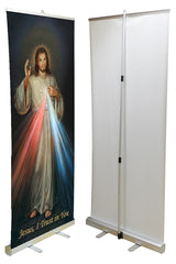 Divine Mercy Banner - 78x33 inch Image with Stand
