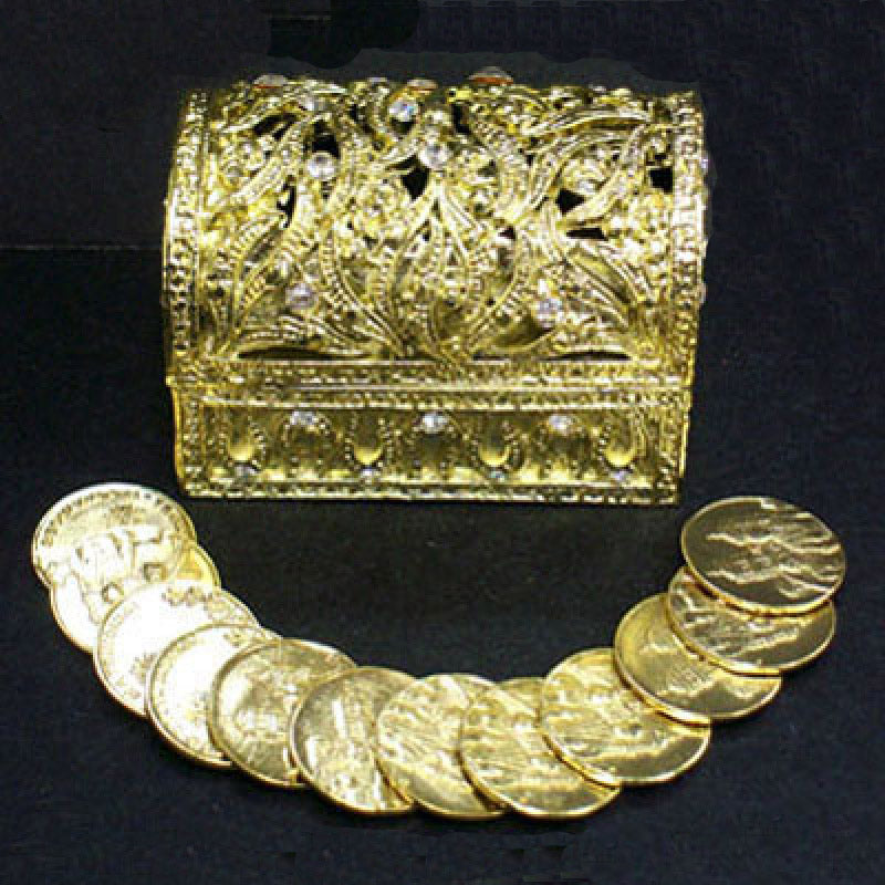 Wedding Arras Gold Trunk with 13 Coins