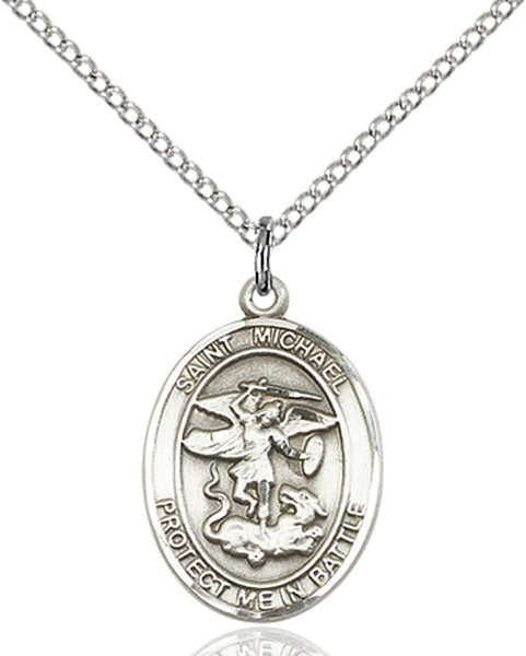 Sterling Silver St Michael National Guard Medal 1172SS5/18S