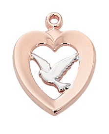 Rose Gold and Sterling Silver Two-Tone Dove  No. JR787