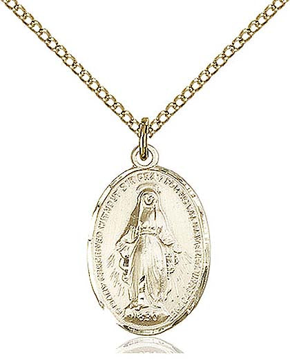 Gold Filled Miraculous Pendant  0015MGF18GF