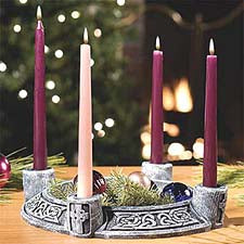 Stone-look Celtic Advent Wreath