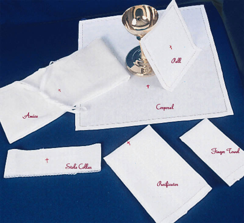 Hemstiched Purificators 3pk  - Linen & Cotton Blend