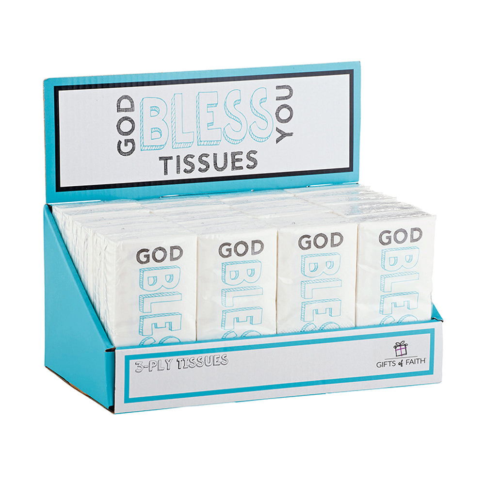 Blue God Bless You 10ct. Tissue Pack
