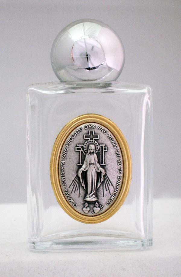 7cm Holy Water Glass Bottle with Miraculous Medal