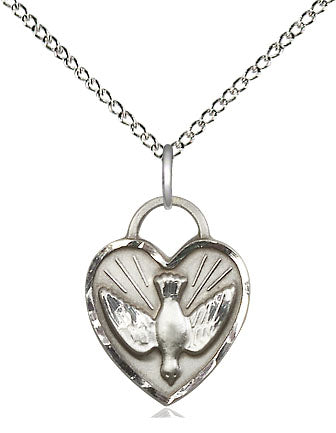 Sterling Silver Confirmation Heart Pendant 3405SS