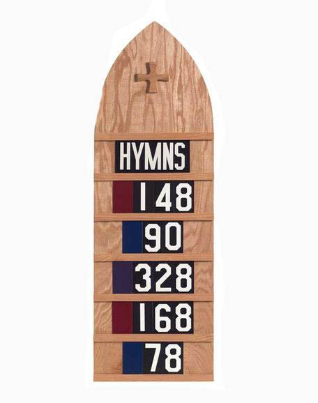 Standard Size Wall Mount Hymn Board