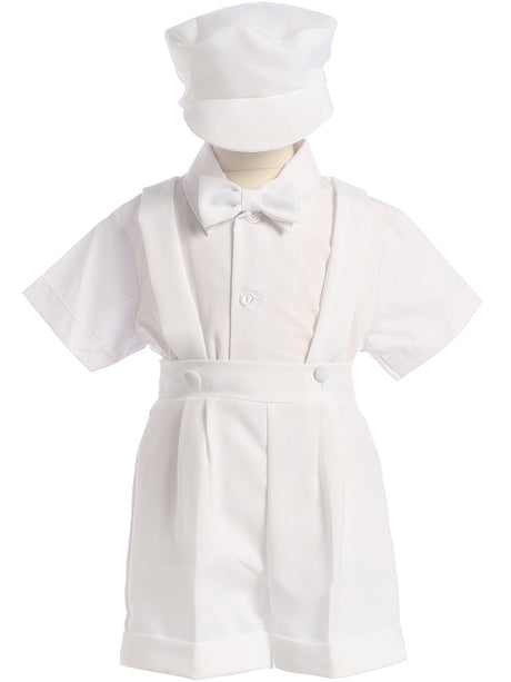 Blake Suspender Christening Short Set