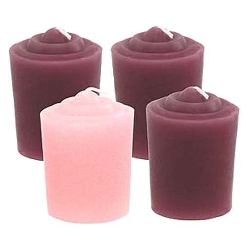 Advent Votive Candles 4 pack (with tapered sides)