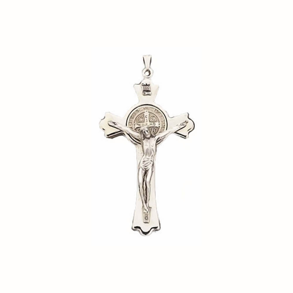 3-1/2 inch Nickel Finish St. Benedict Crucifx no. 16-117