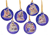 Blue Wood Nativity Ornaments 251067