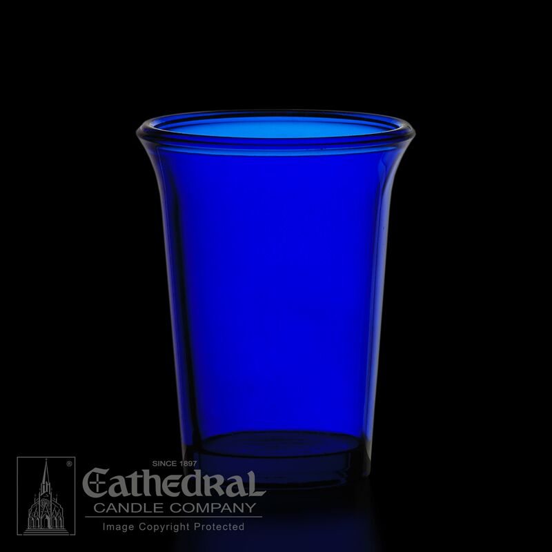 24 Hour Dark Blue Votive Glass 12ct