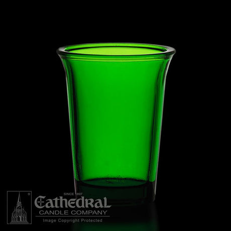 24 Hour Green Votive Glass 12ct