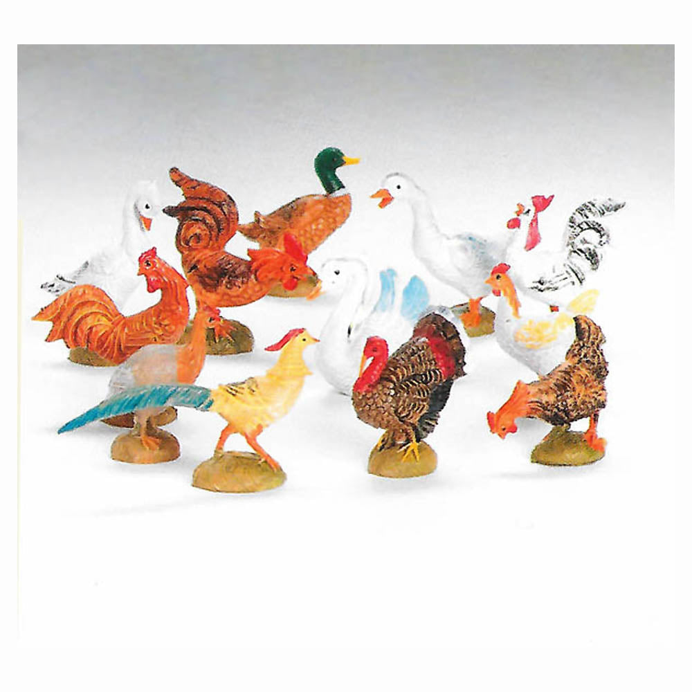 12 Piece Barnyard Birds Fontanini Figures no 51517