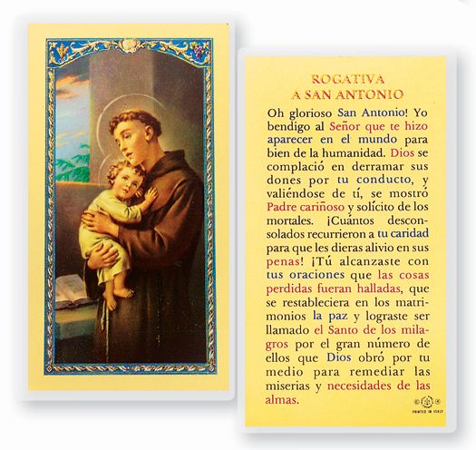 Rogativa A San Antonio  Holy Cards