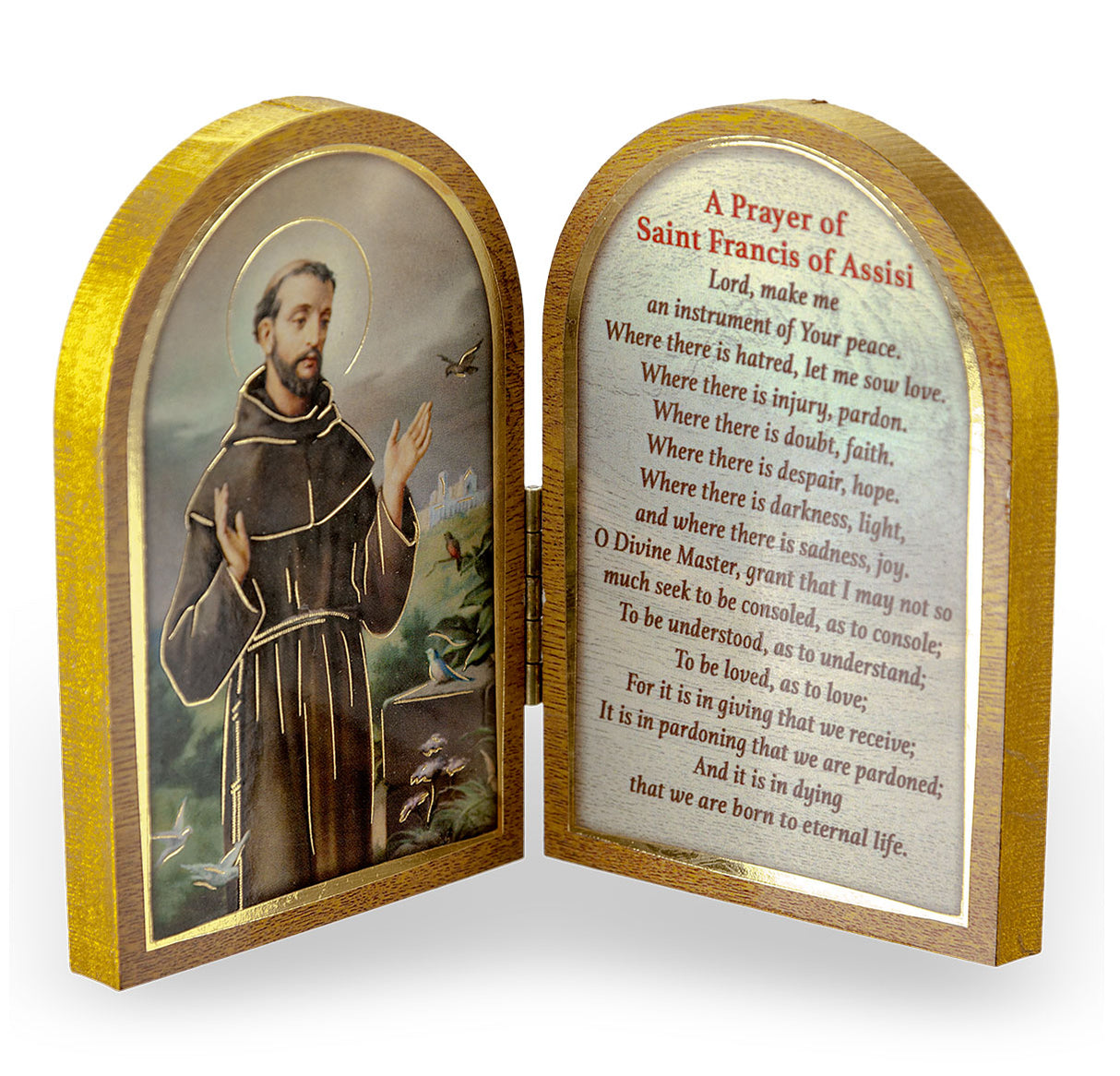 Saint Francis 3.5 x 4.75 inch Diptych