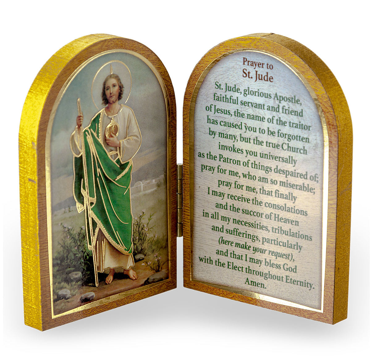 Saint Jude 3.5 x 4.75 inch Diptych