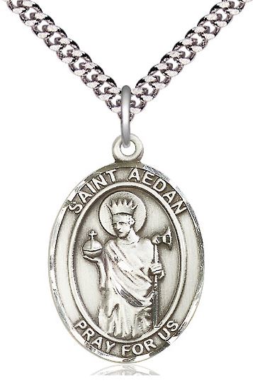 St. Aedan Sterling Silver Medal 8293SS/18S