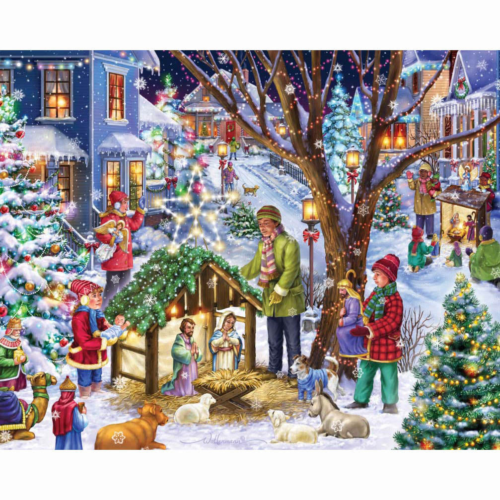 Neighborhood Nativity Jigsaw Puzzle 1000 pieces