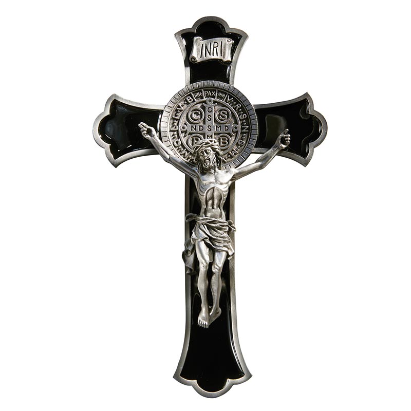 8in Black St Benedict Crucifix  G4665